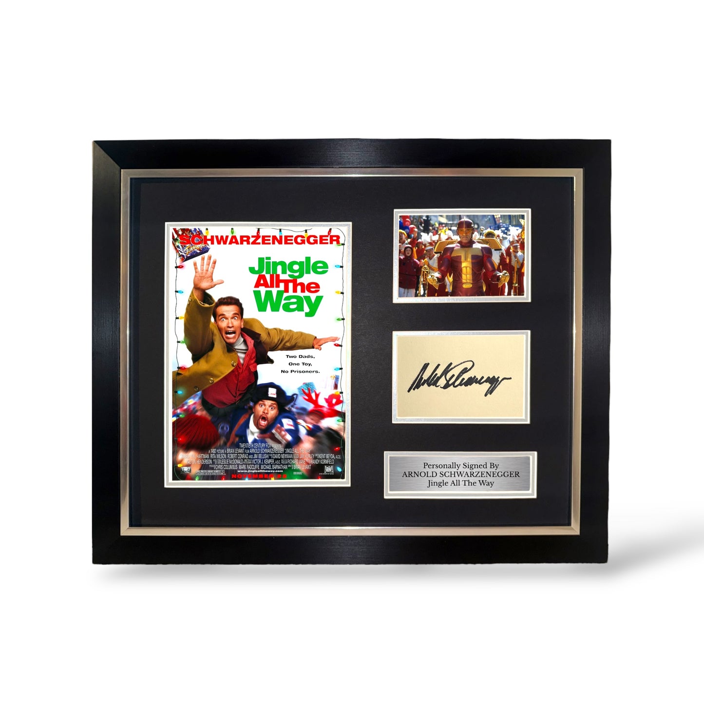 Arnold Schwarzenegger Signed Jingle All The Way Montage- Deluxe Framed