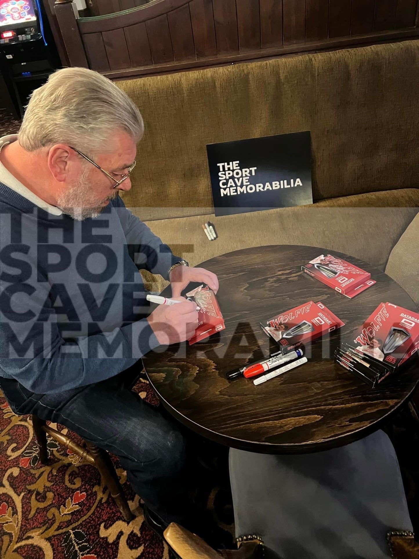 Martin ‘Wolfie’ Adams Signed Datadart Darts Set