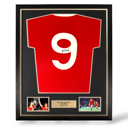 Ian Rush Signed Liverpool 1984 Rome Home Shirt- Deluxe Framed