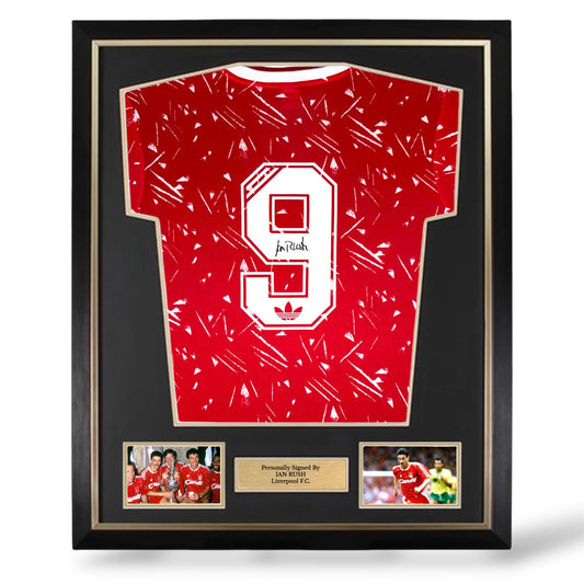 Ian Rush Signed Liverpool 1989-1991 Home Shirt- Deluxe Framed