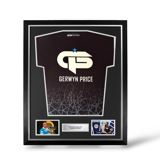 Gerwyn Price Signed Official Red Dragon Darts Shirt- Deluxe Framed