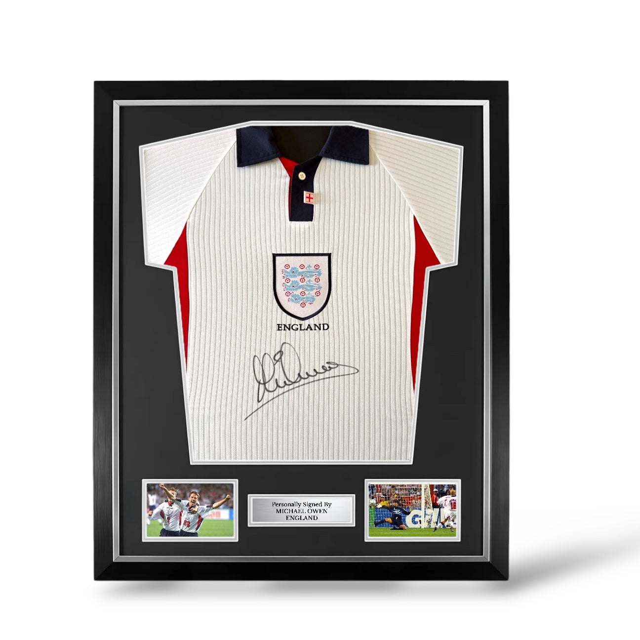 Michael Owen Signed England World Cup 1998 Shirt- Deluxe Framed