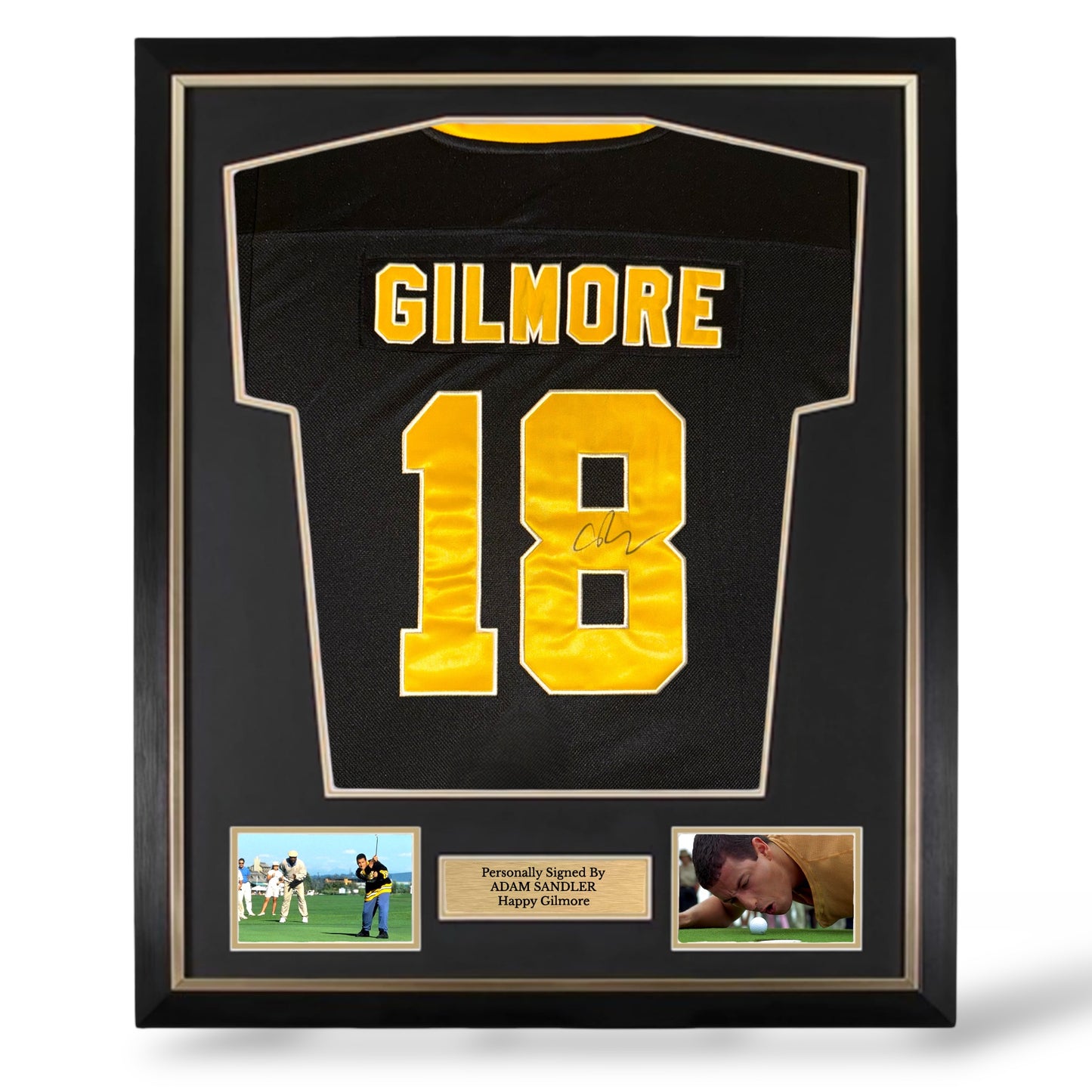 Adam Sandler Signed Happy Gilmore Jersey- Deluxe Framed
