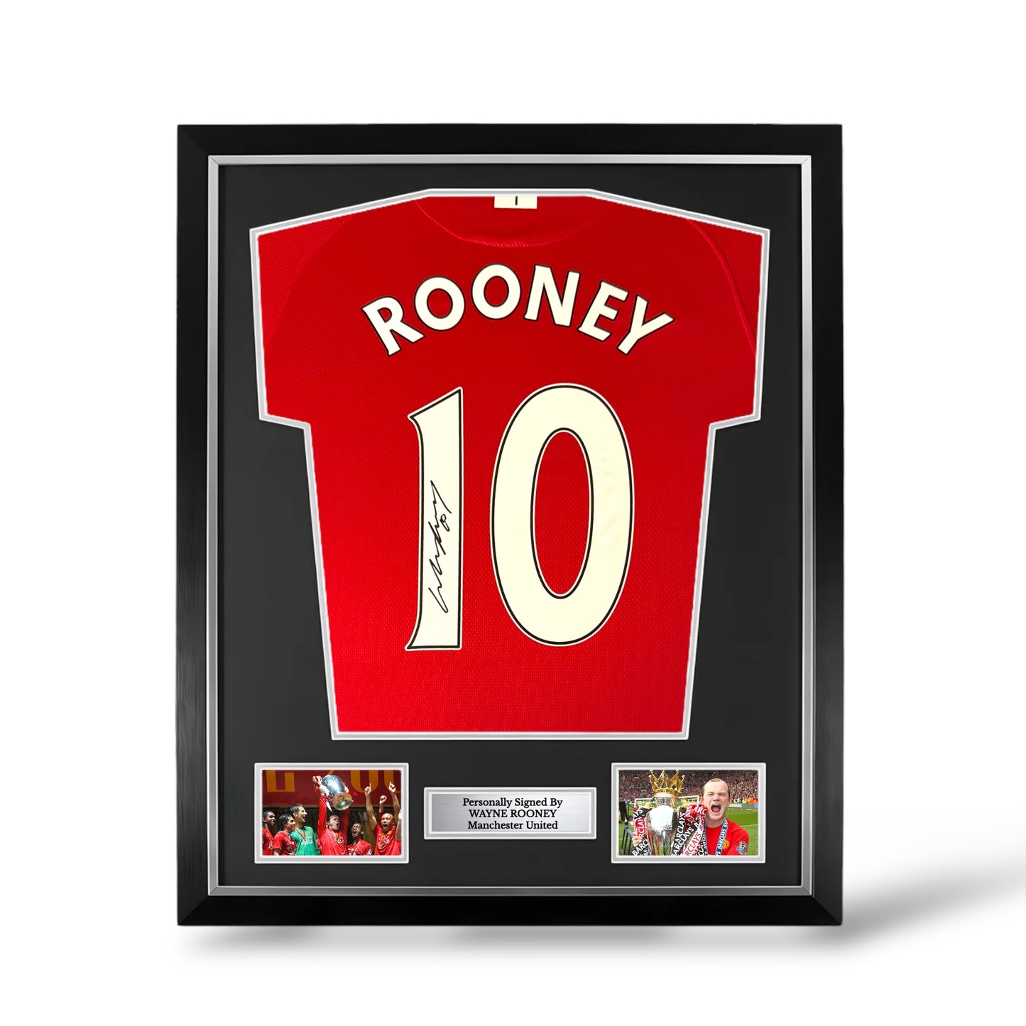Wayne Rooney Signed Manchester United 2007-09 Home Shirt- Deluxe Framed