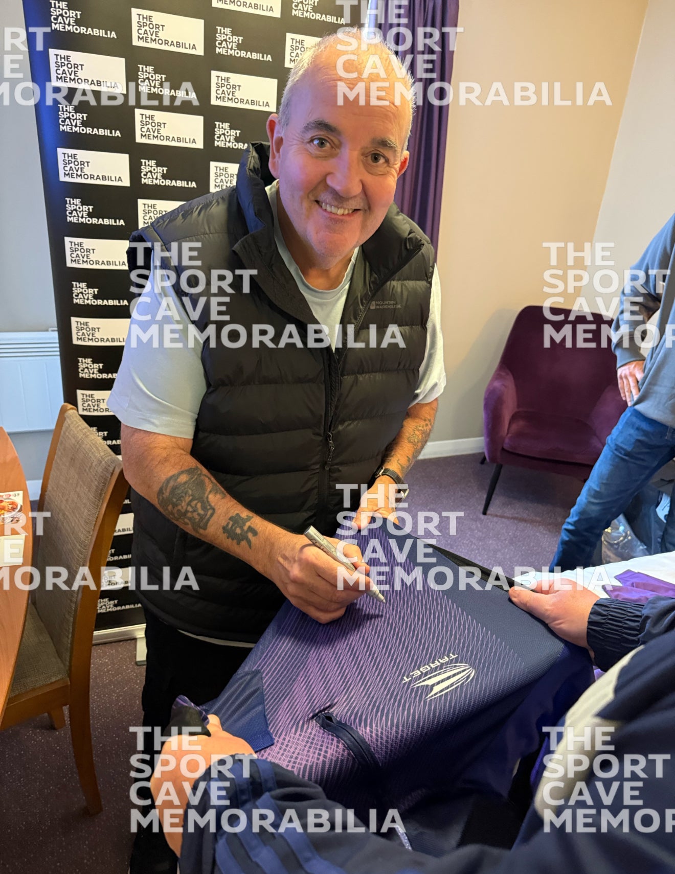 Phil Taylor Signed 2024 Target Darts Shirt- Front Signed