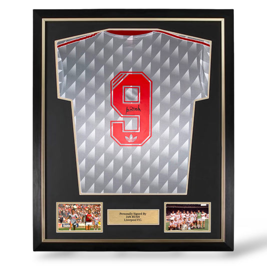 Ian Rush Signed Liverpool 1989-1991 Away Shirt- Deluxe Framed