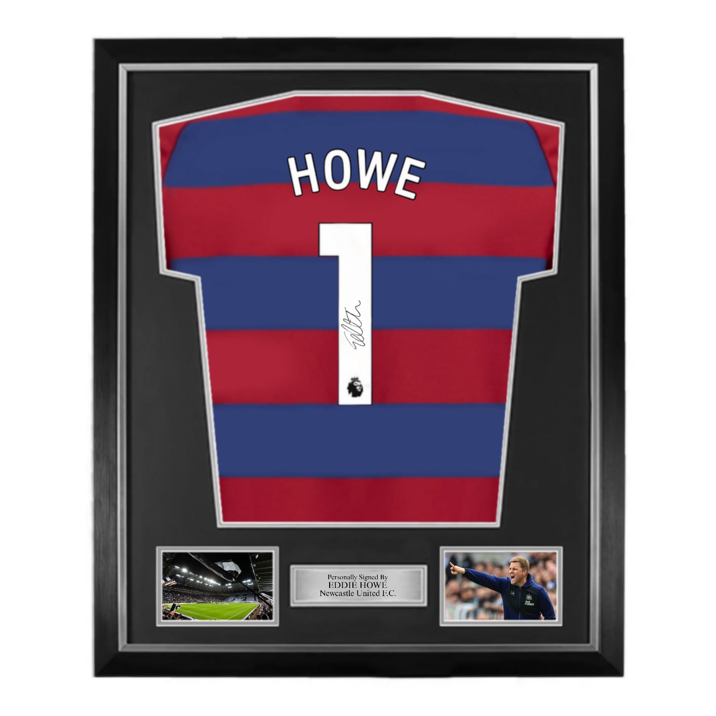 Eddie Howe Signed Newcastle United 24/25 Away Shirt- Deluxe Framed