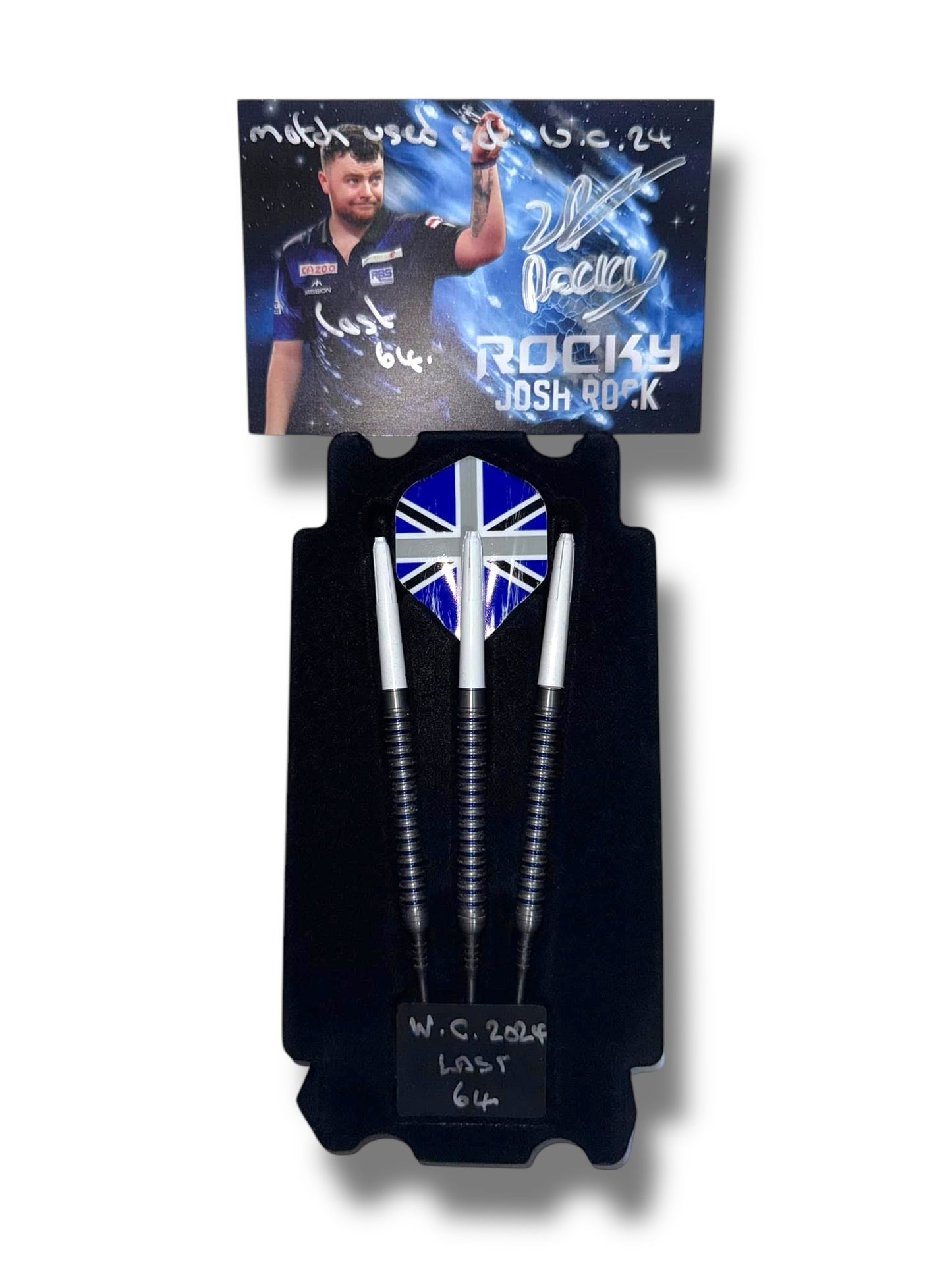 Josh Rock Signed MATCH USED Darts Set- World Championships 2024 Last 64