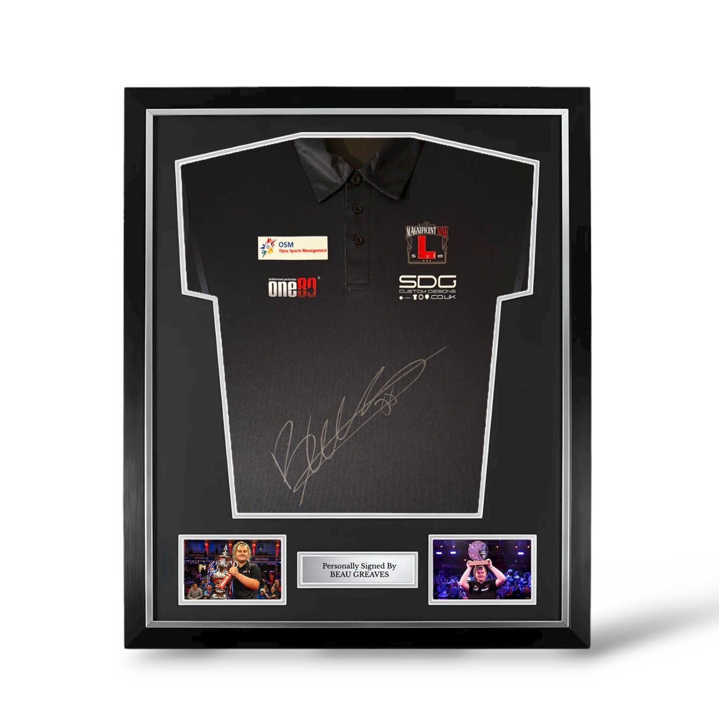 Beau Greaves Signed Official Darts Shirt- Deluxe Framed