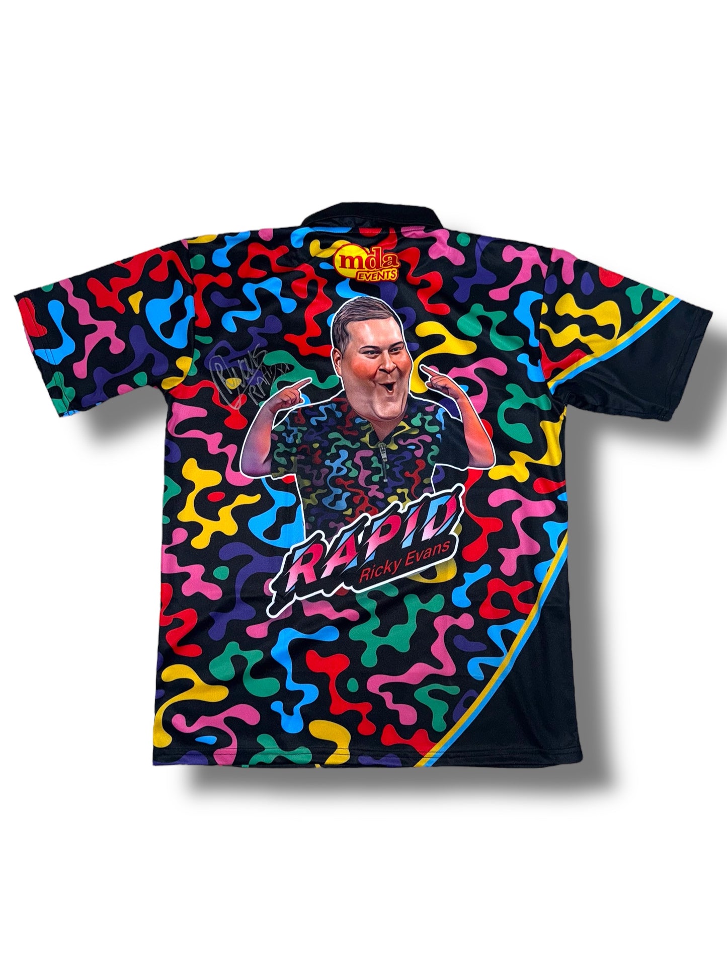 ‘Rapid’ Ricky Evans Rear Signed Darts Shirt (2025 Edition)- Deluxe Framed
