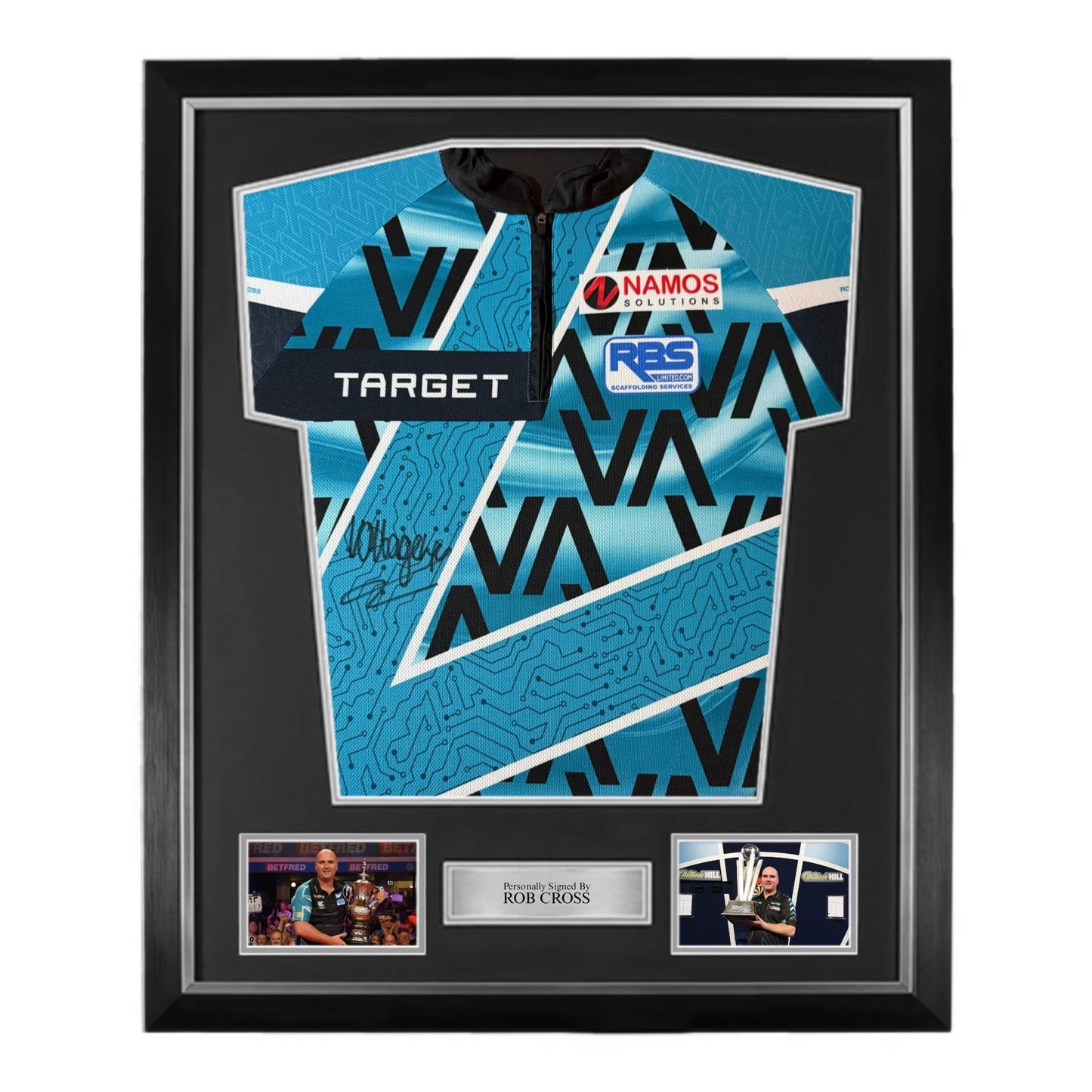 Rob Cross Signed Official Target Darts Shirt- Deluxe Framed