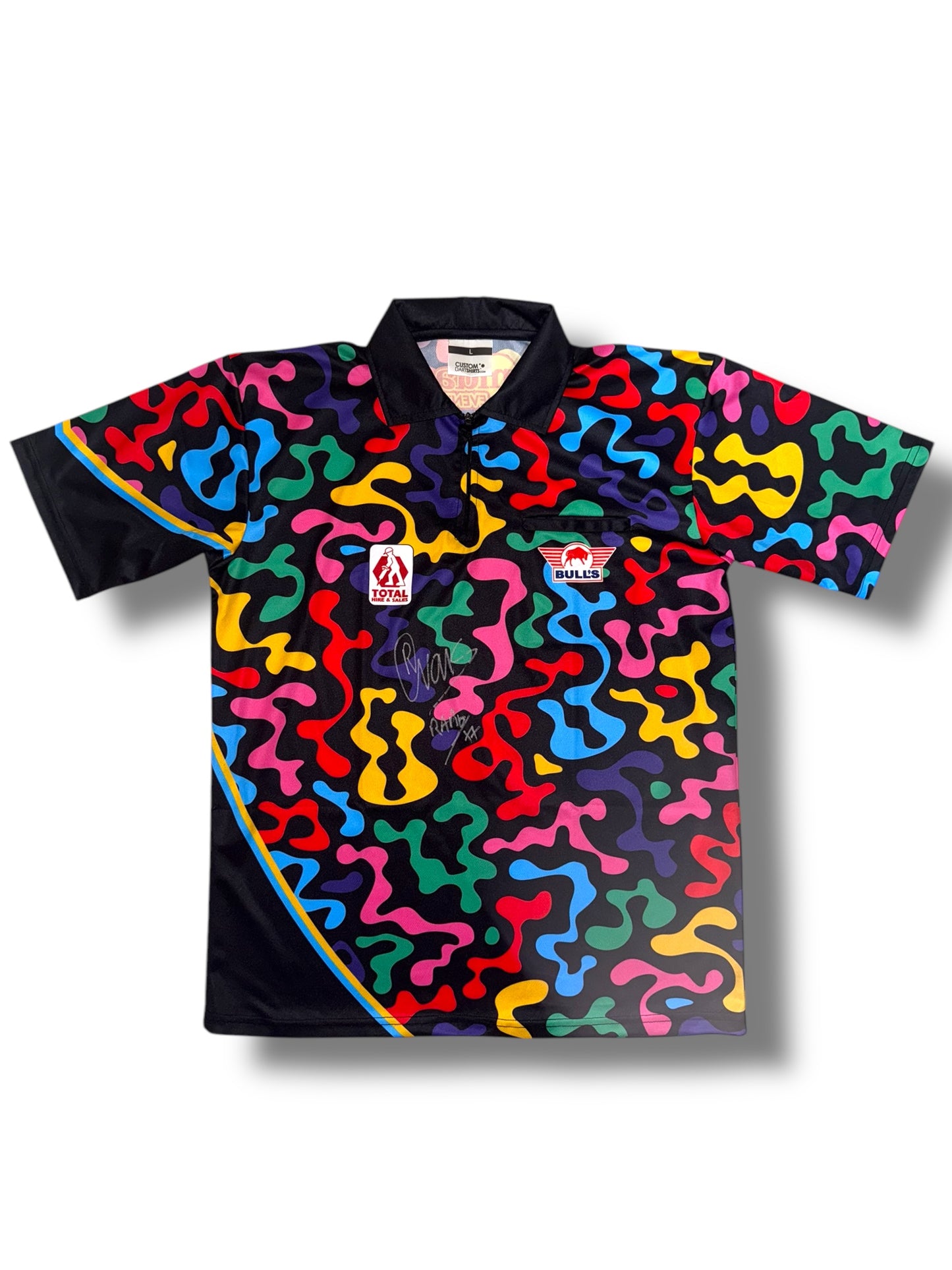 ‘Rapid’ Ricky Evans Front Signed Darts Shirt (2025 Edition)- Deluxe Framed