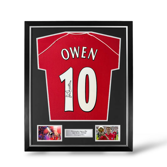 Michael Owen Signed Liverpool 2000/2001 Home Shirt- Deluxe Framed