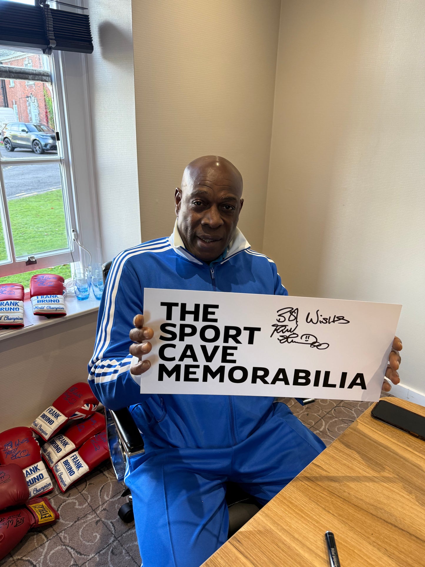 Frank Bruno Signed Custom Boxing Shorts- Deluxe Framed