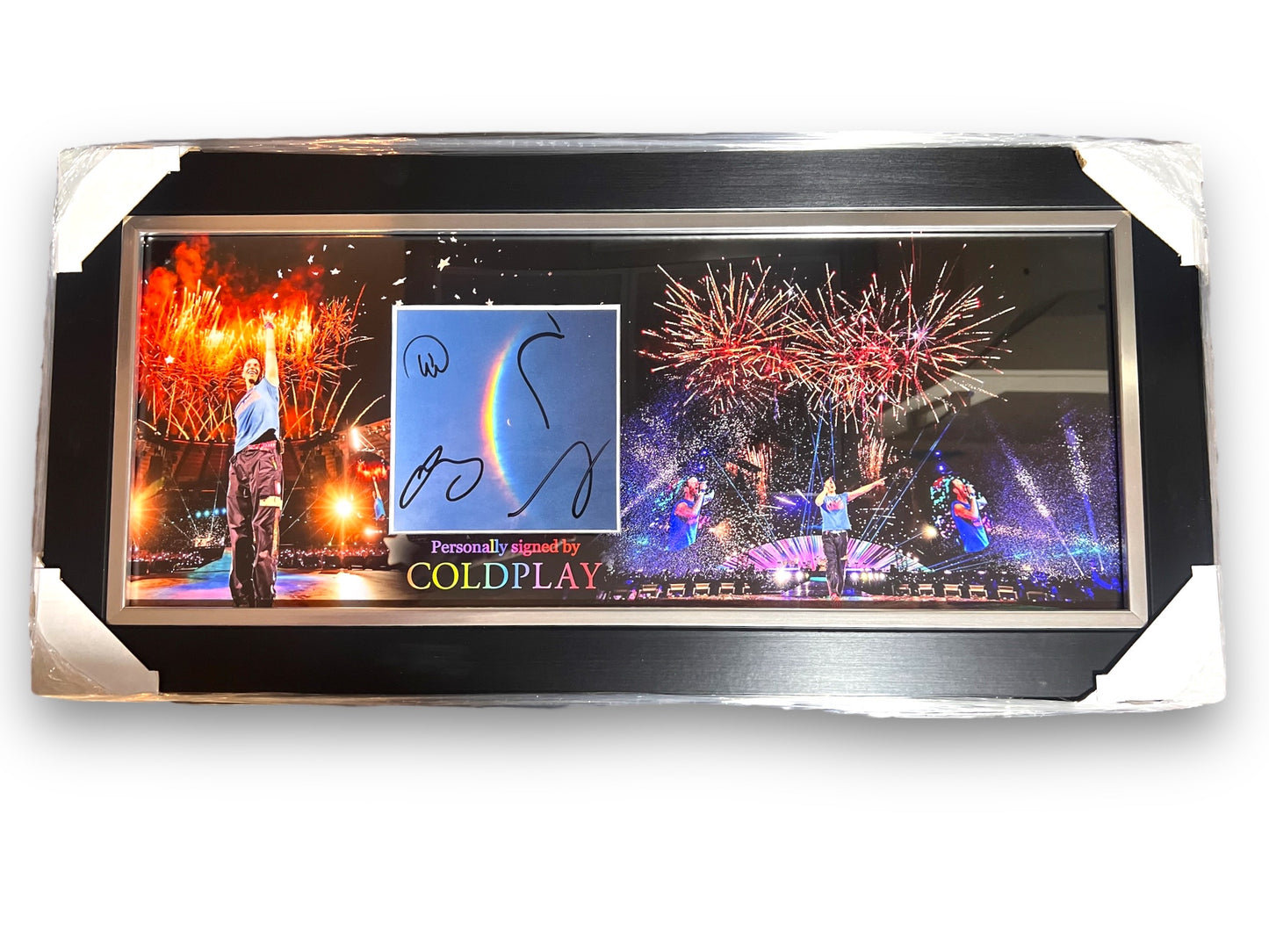 Coldplay Signed Moon Music Album Cover- Deluxe Framed