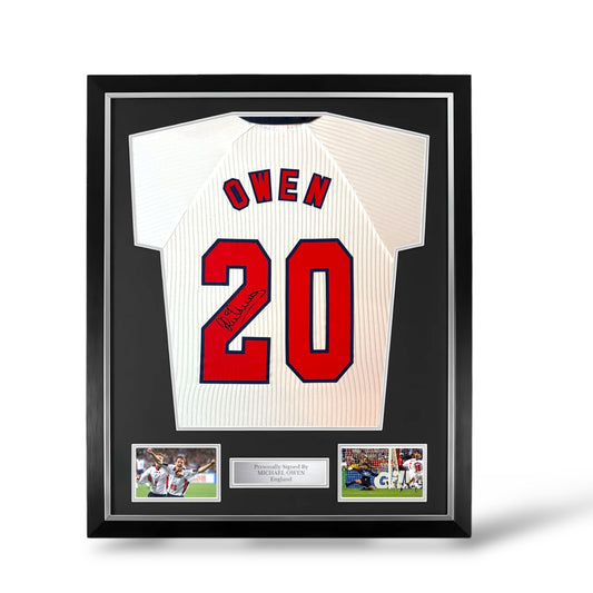 Michael Owen Signed England World Cup 1998 Shirt- Deluxe Framed