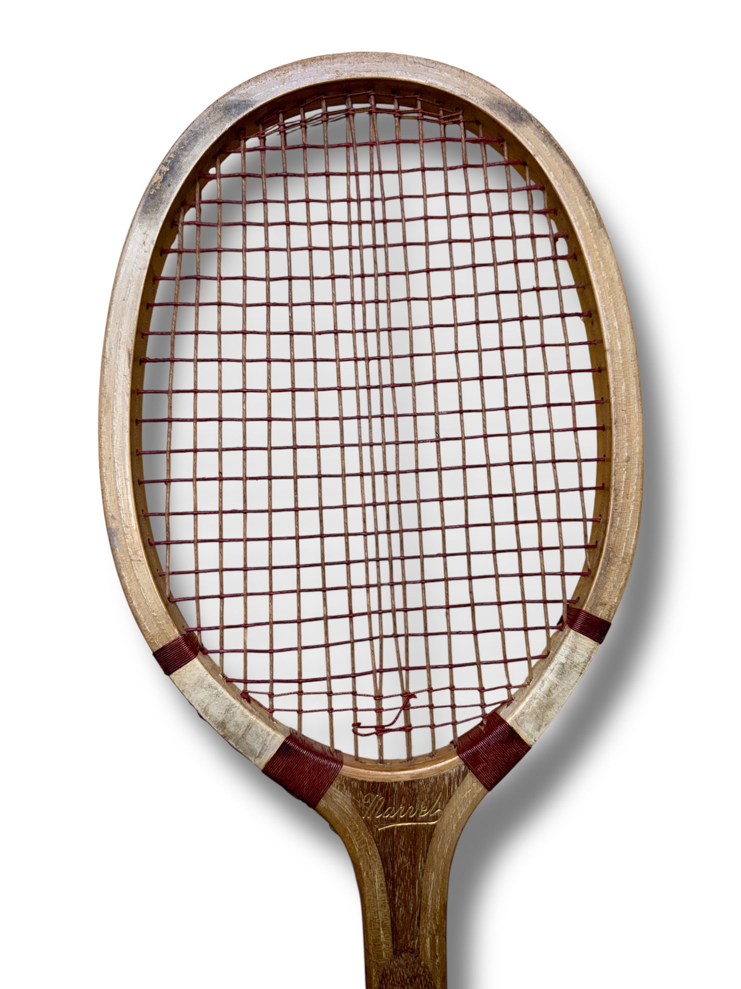 Novak Djokovic Signed Vintage Marvel 1900s Wooden Tennis Racket