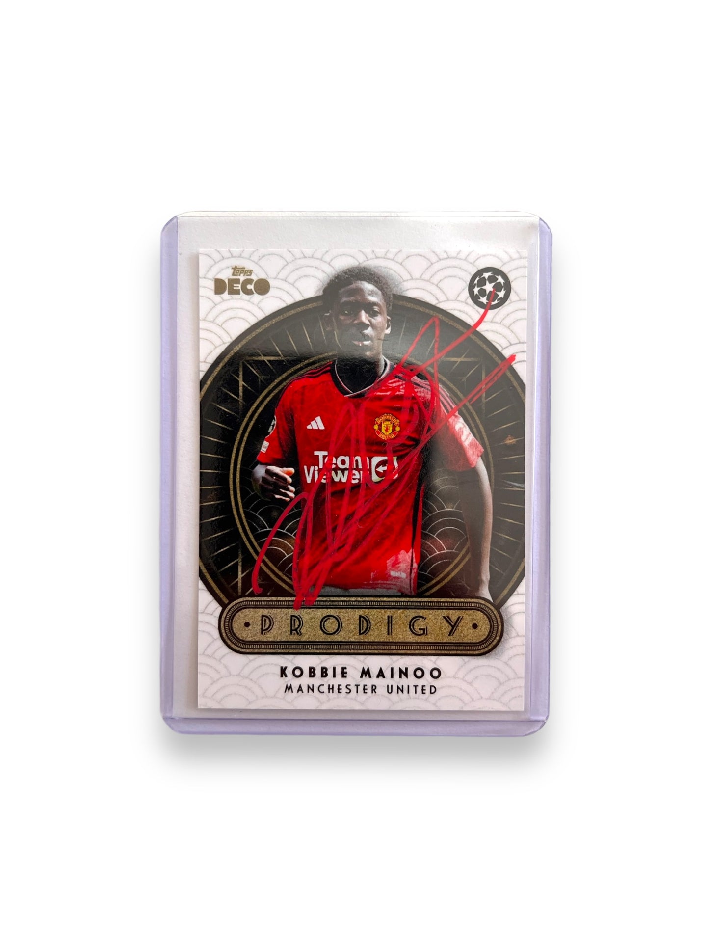 Kobbie Mainoo Signed Topps Deco- Prodigy 2023/24 Football Card