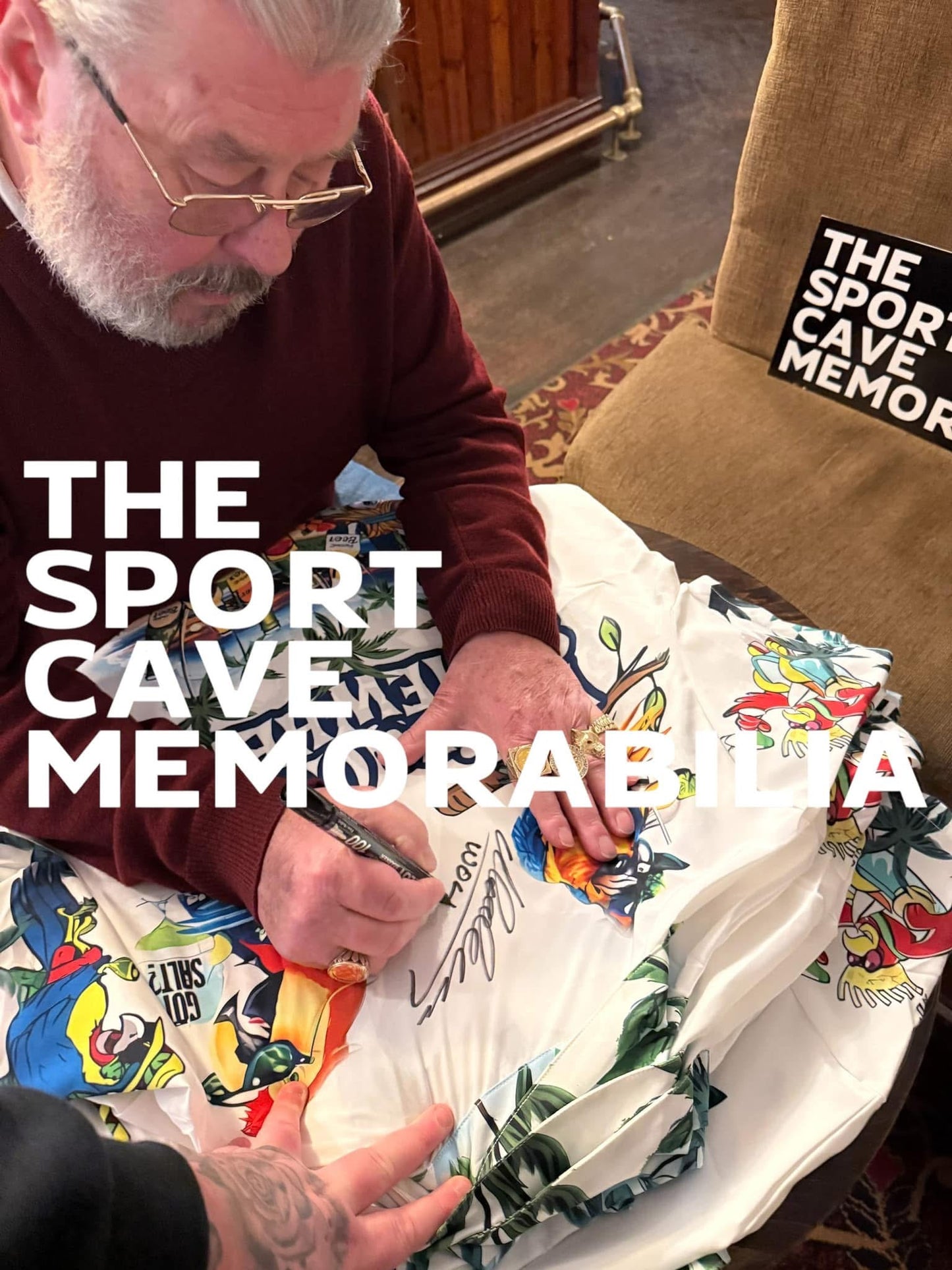 Martin Adams ‘Wolfie’ Signed Its Five O’Clock Somewhere Shirt- Deluxe Framed