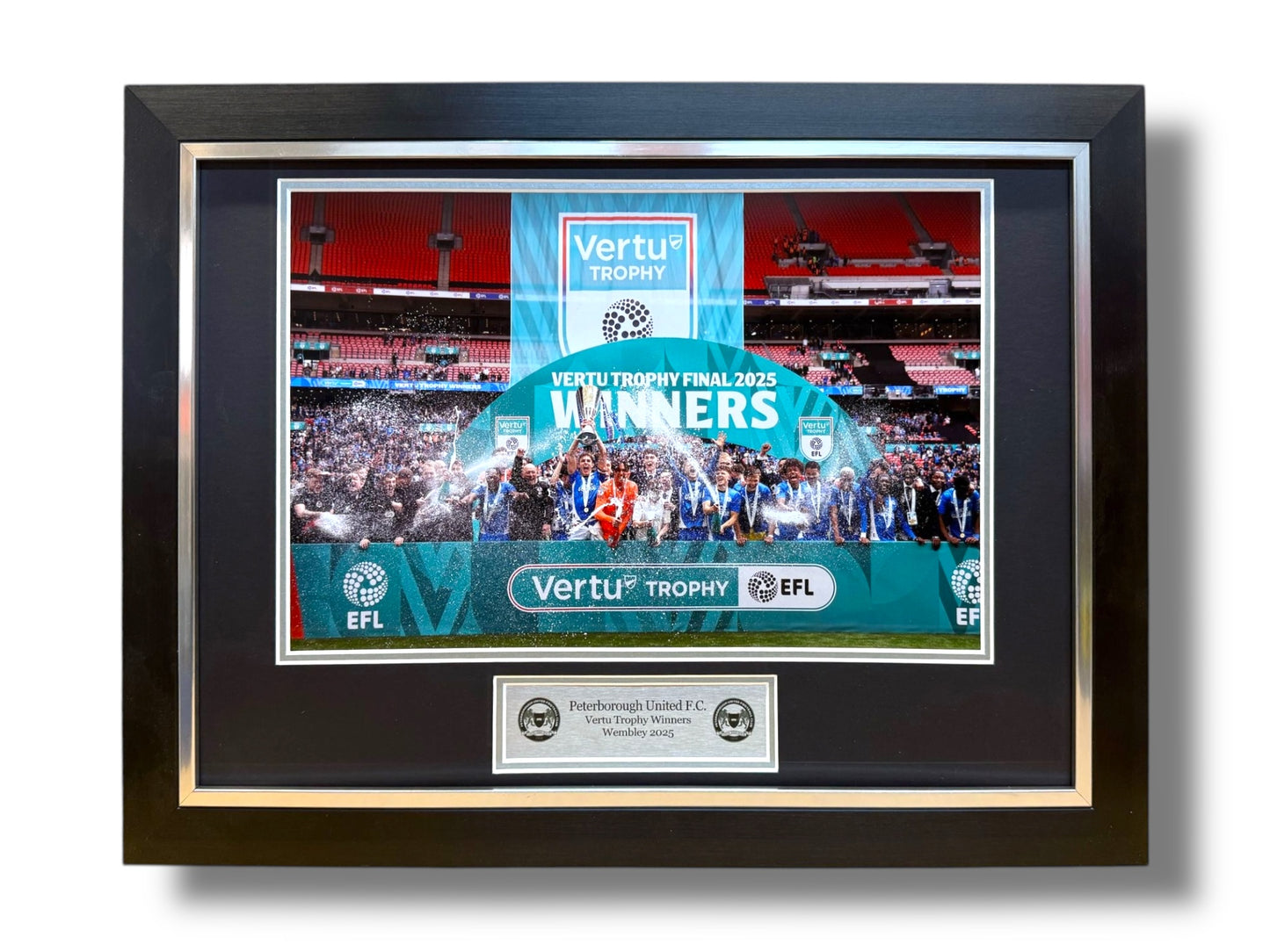 Peterborough United- Vertu Trophy Winners 2025- Deluxe Framed
