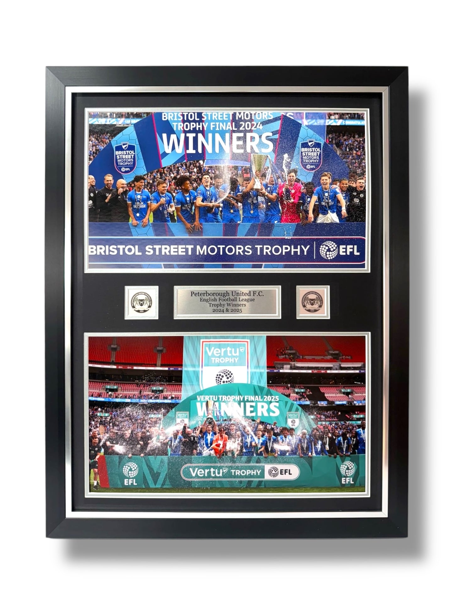 Peterborough United- English Football League Winners 2024 & 2025- Deluxe Framed