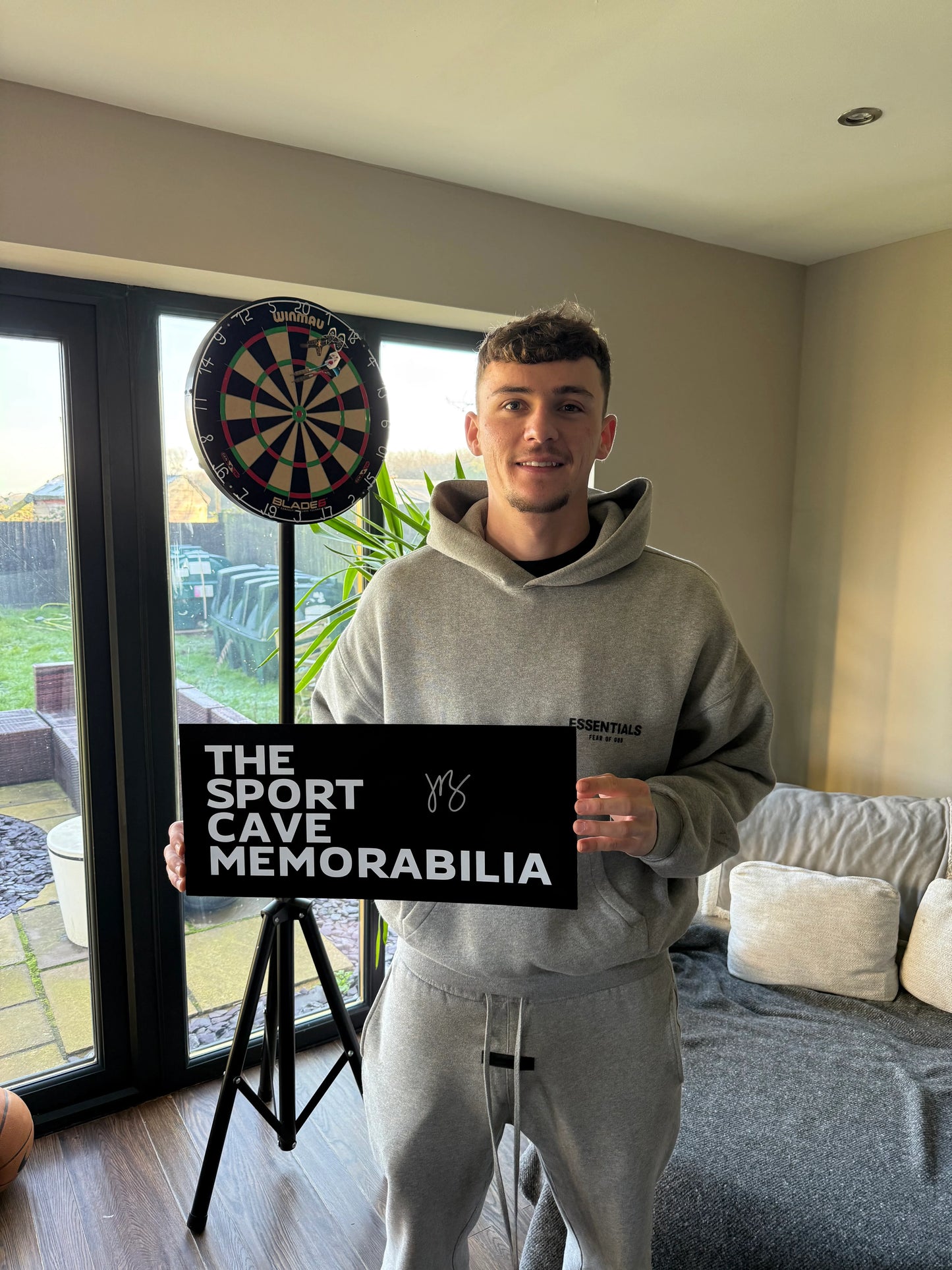 Harrison Burrows and Harley Mills Signed Peterborough United Home Shirts- Dual Deluxe Framed