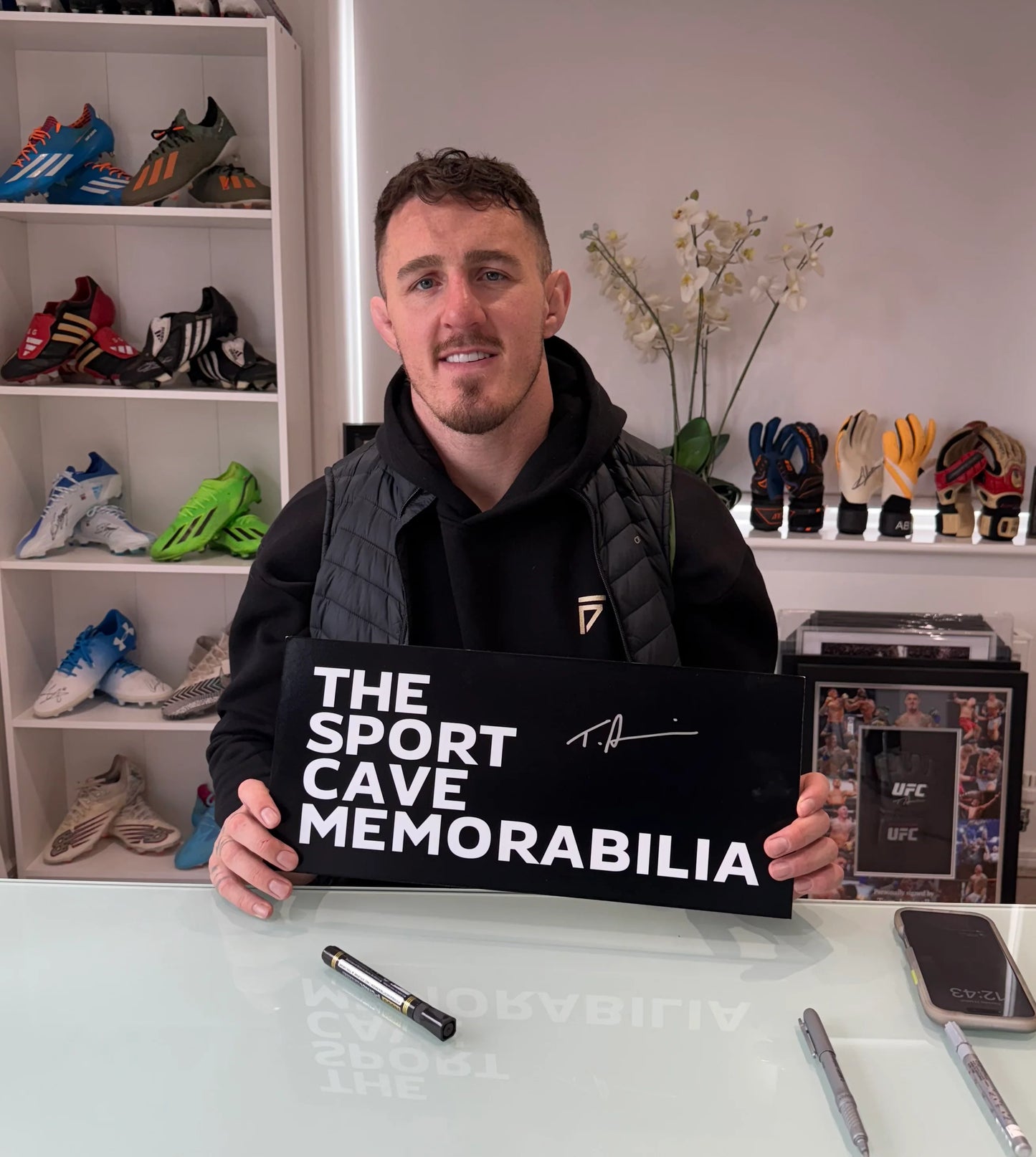 Tom Aspinall Signed UFC Montage- Deluxe Framed