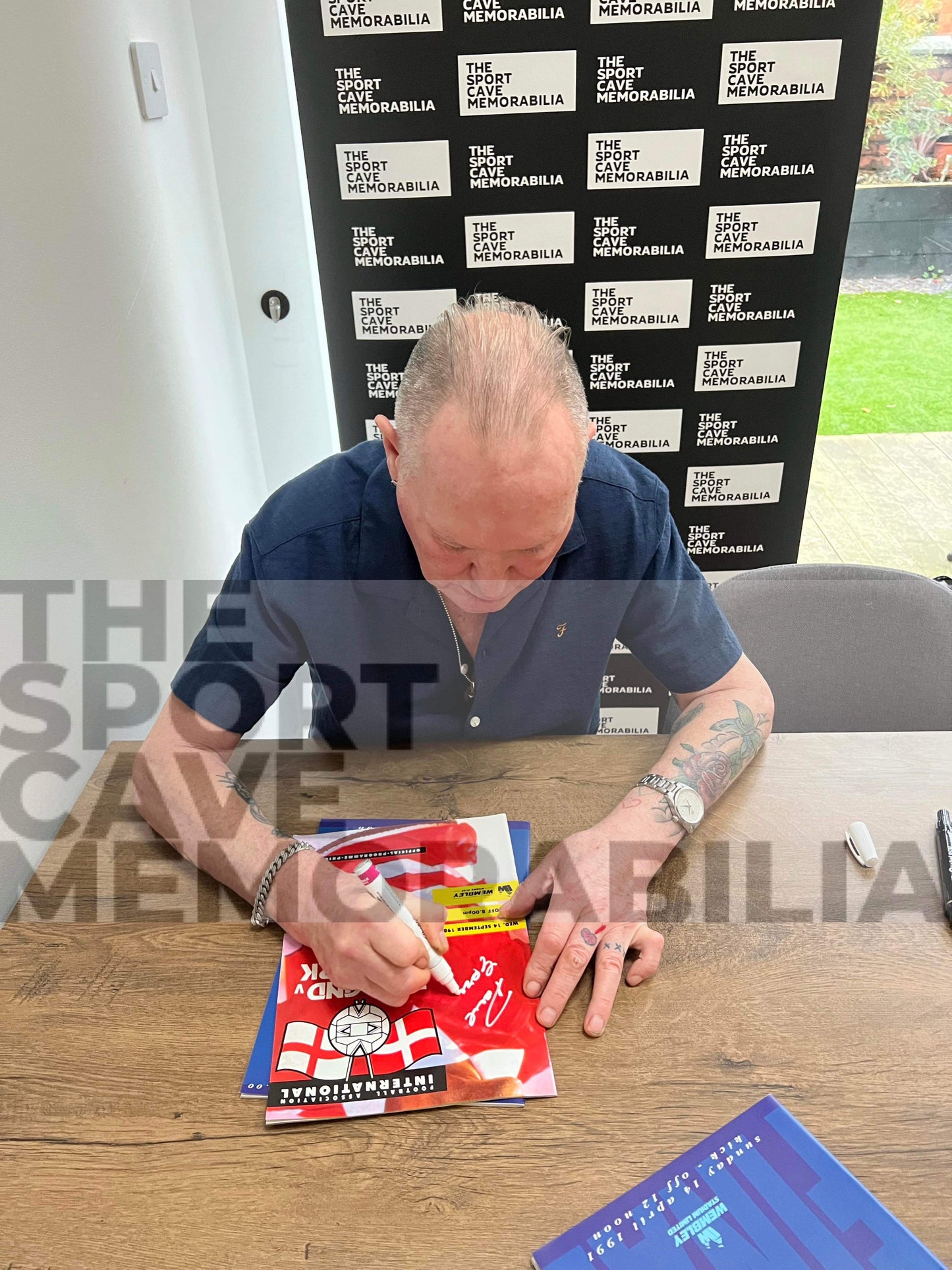 Paul Gascoigne Signed England Debut Programme- v Denmark 1988 Wembley Stadium