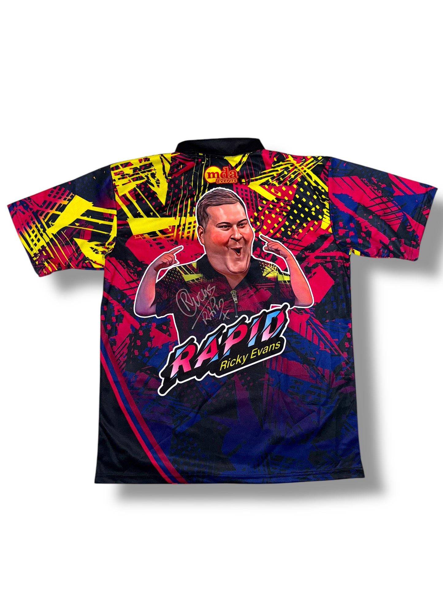 ‘Rapid’ Ricky Evans Rear Signed Darts Shirt