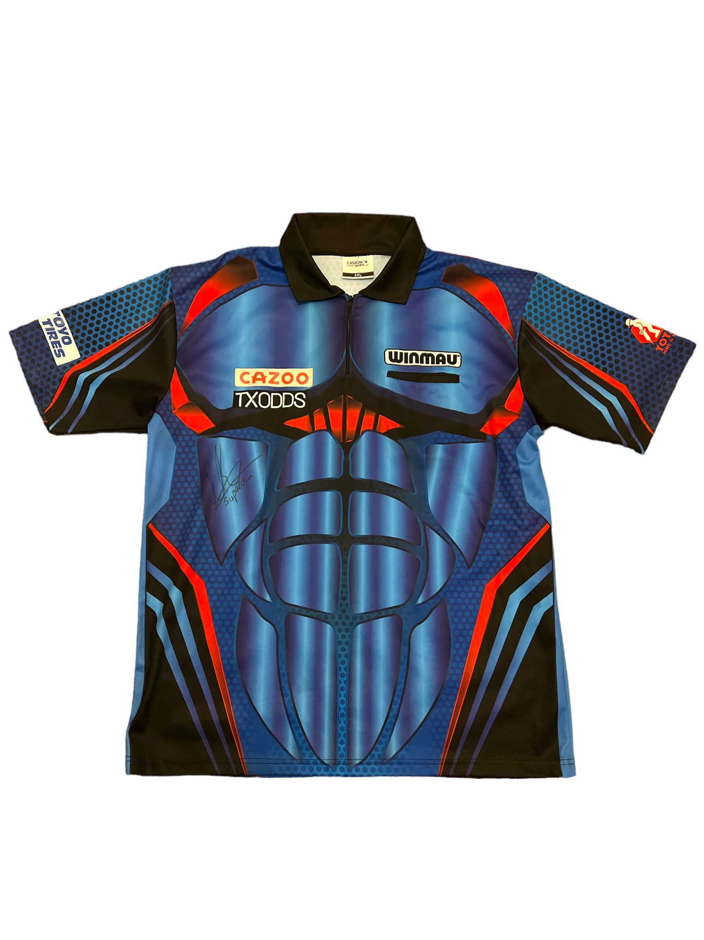 Daryl Gurney MATCH WORN Signed PDC UK Open 2022 Darts Shirt v Dimitri Van Den Bergh
