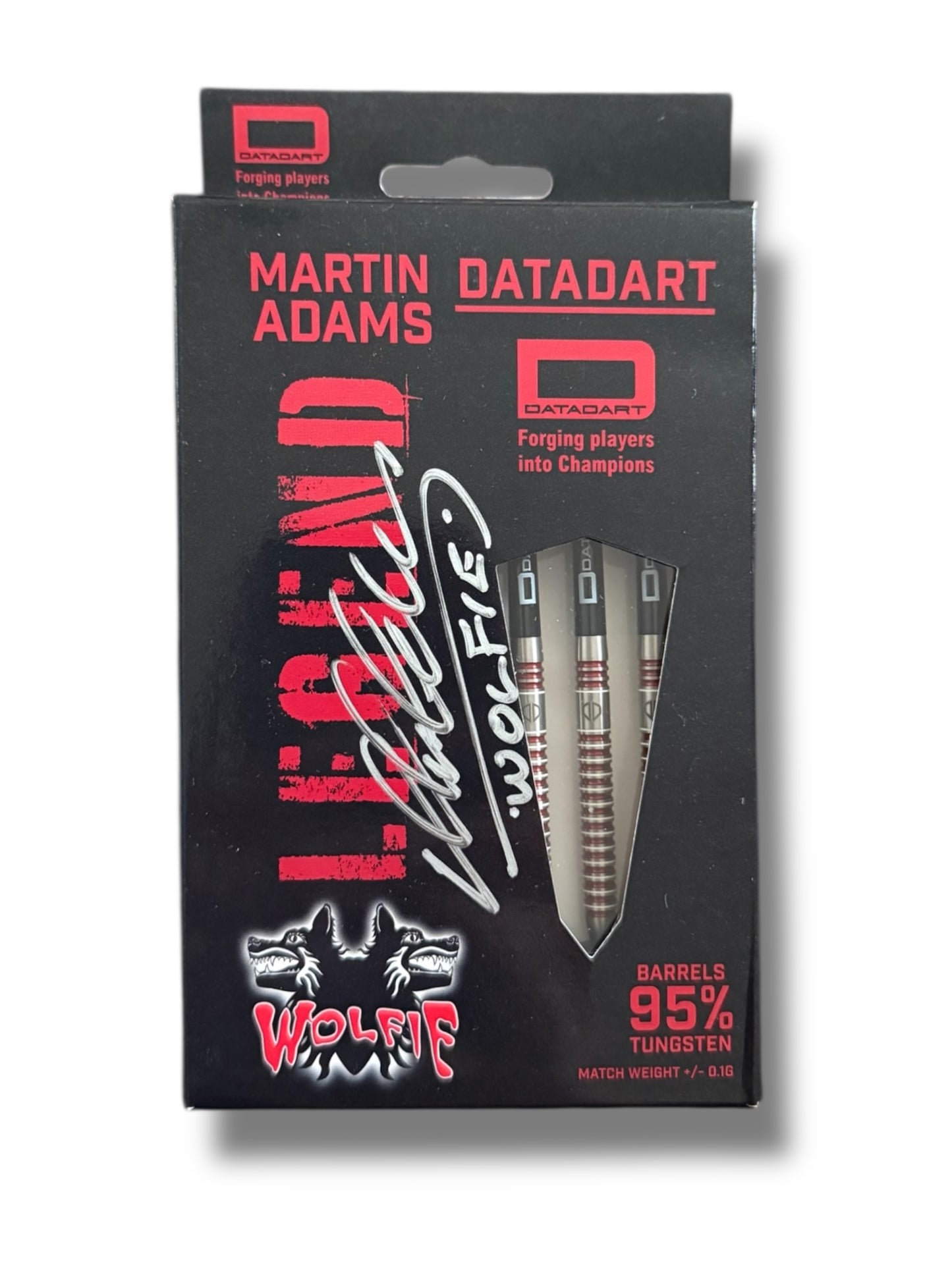 Martin ‘Wolfie’ Adams Signed Datadart Legend Darts Set