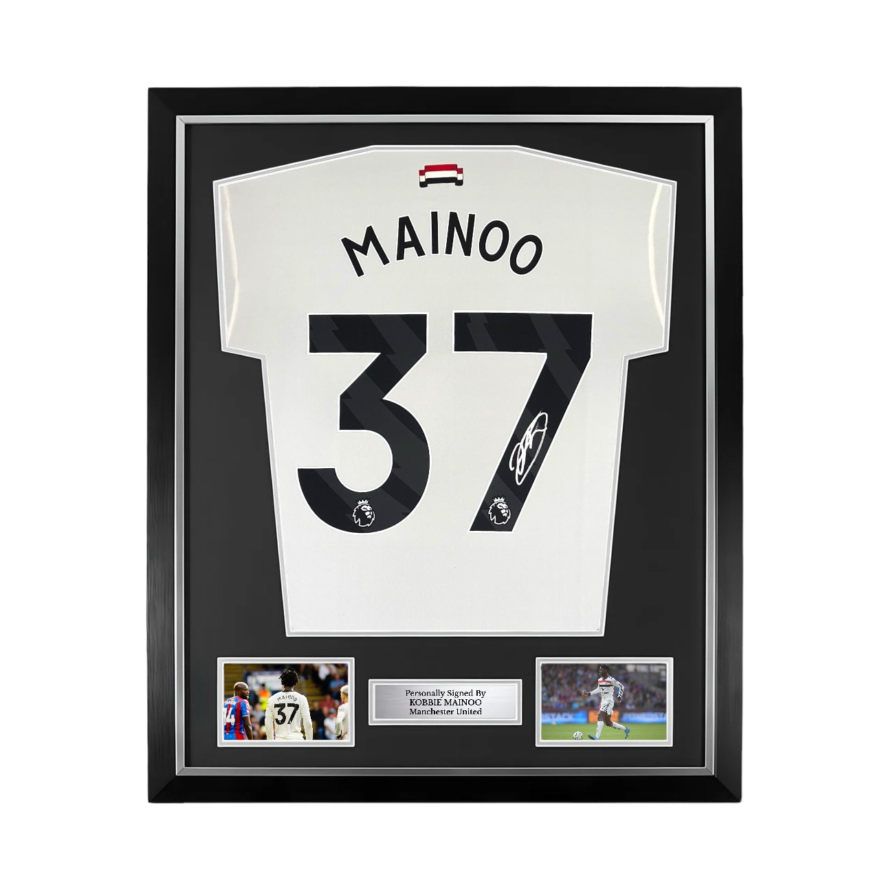 Kobbie Mainoo Signed Manchester United 24/25 Third Shirt- Deluxe Framed