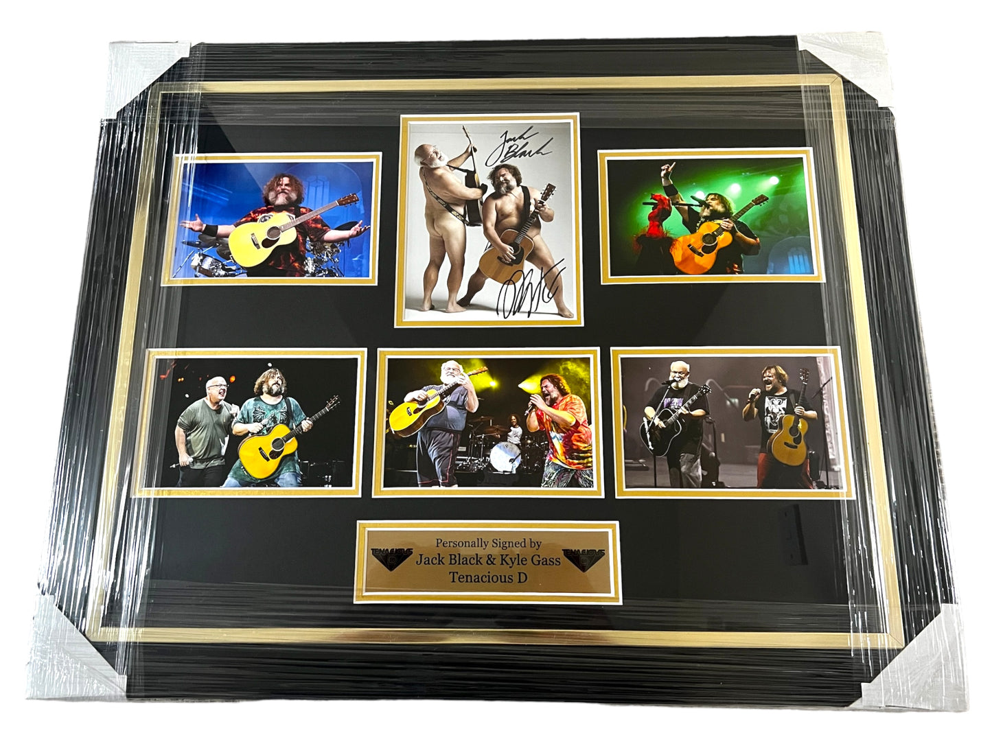 Tenacious D Montage Signed By Jack Black And Kyle Gass- Deluxe Framed