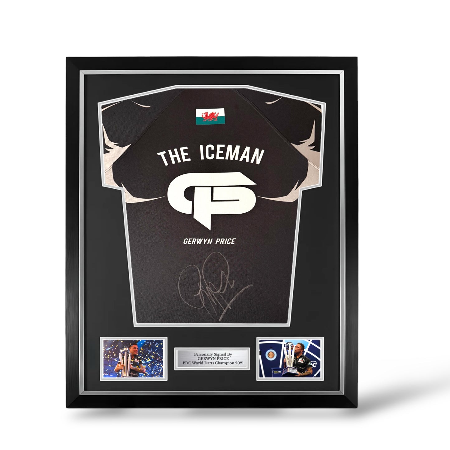 Gerwyn Price Signed Official World Darts Champion 2021 Shirt- Deluxe Framed