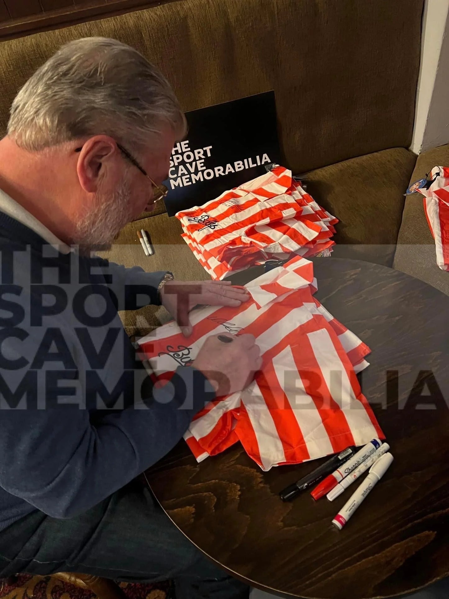 Bullseye TV Show Official Darts Bully Shirt Signed By Martin ‘Wolfie’ Adams- Deluxe Framed