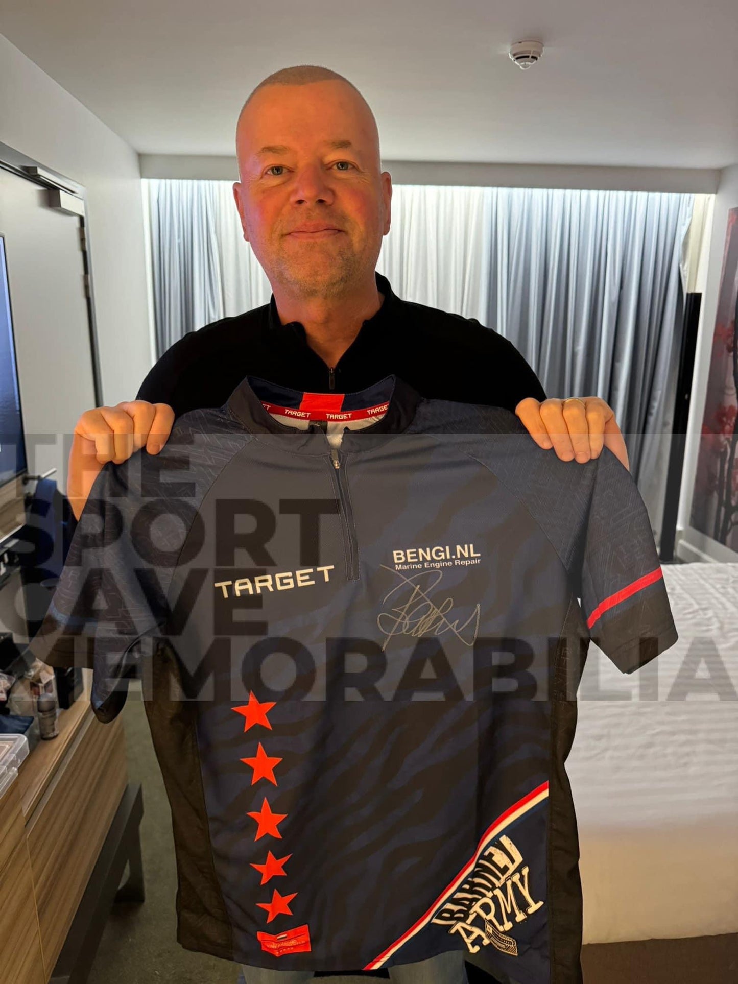 Raymond Van Barneveld Signed Official Target RVB Darts Shirt 2024- Deluxe Framed