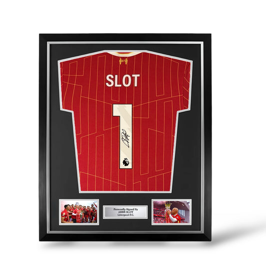Arne Slot Signed Liverpool 2024/25 Home Shirt- Deluxe Framed