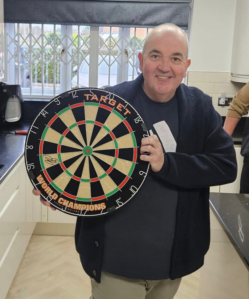 Phil Taylor Signed Target World Champions Dartboard