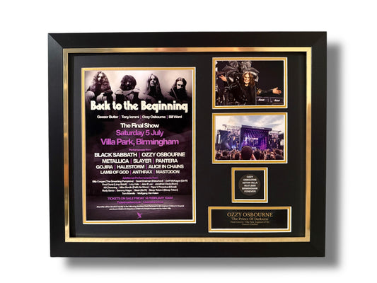 Ozzy Osbourne / Black Sabbath Back To The Beginning Final Concert Confetti- Commemorative Deluxe Framed