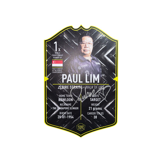 Paul Lim Signed Medium Ultimate Darts Card