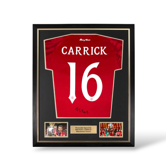 Michael Carrick Signed Manchester United 2025/26 Home Shirt- Deluxe Framed