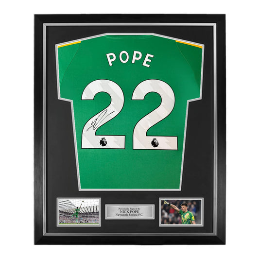 Nick Pope Signed Newcastle United 24/25 GK Shirt- Deluxe Framed