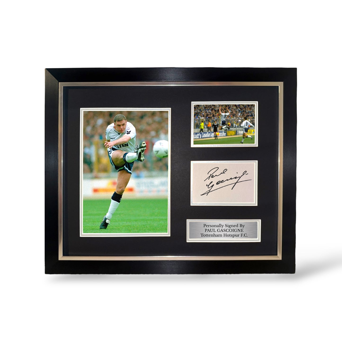 Paul Gascoigne Signed Tottenham Hotspur Montage- Deluxe Framed