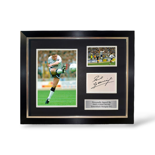 Paul Gascoigne Signed Tottenham Hotspur Montage- Deluxe Framed
