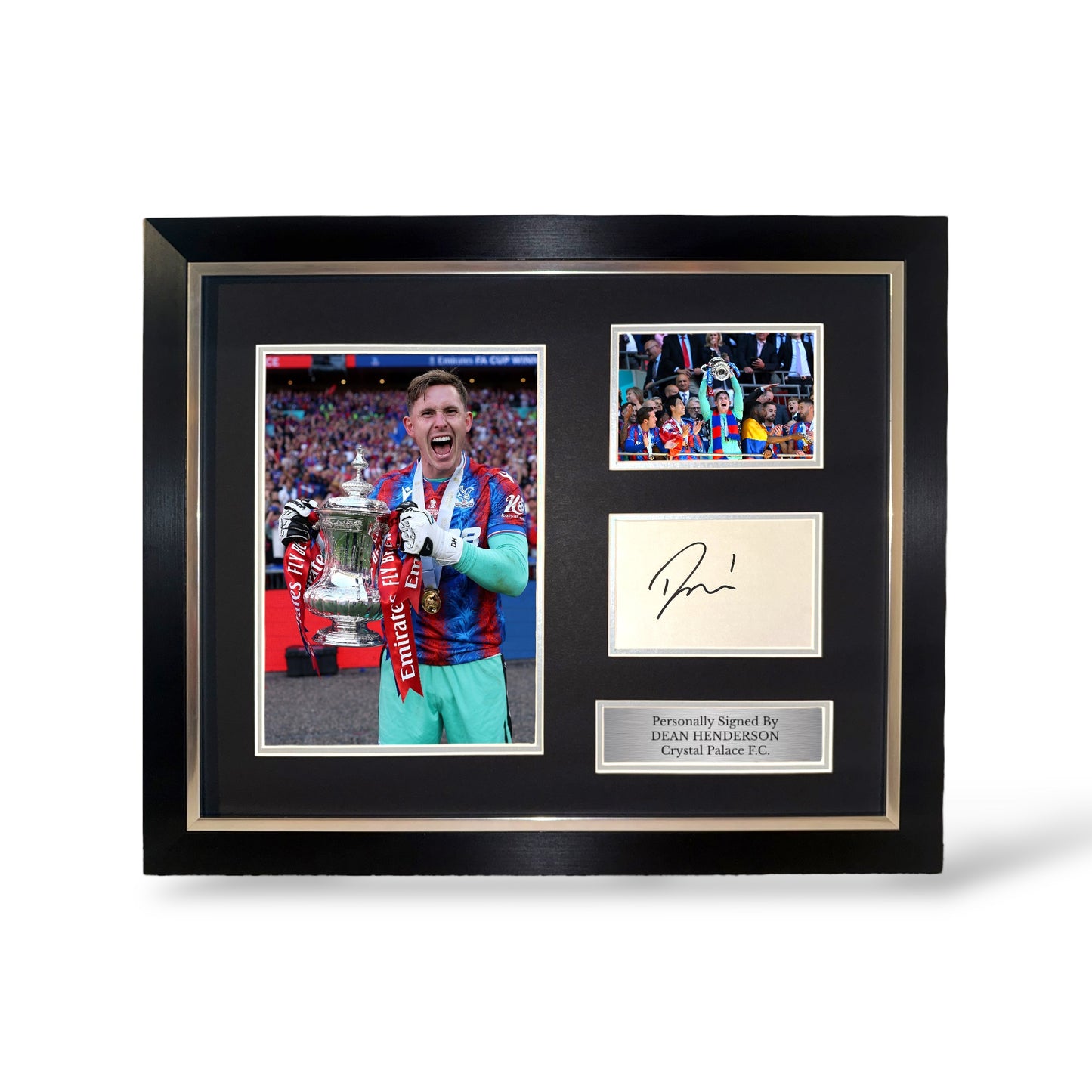 Dean Henderson Signed Crystal Palace FA Cup Winners Montage- Deluxe Framed