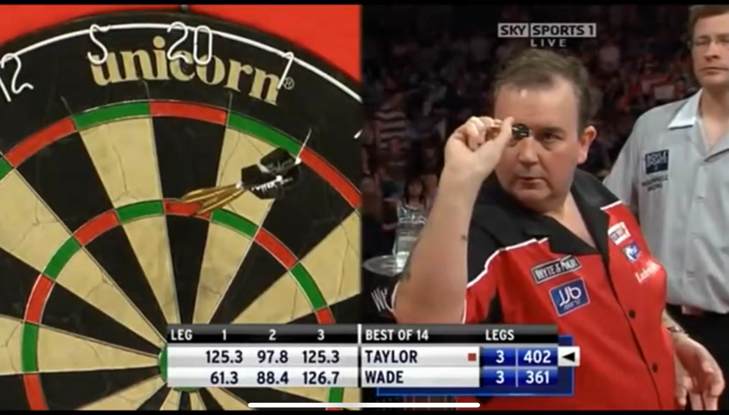 Phil Taylor MATCH WORN Signed 2009 Premier League Shirt