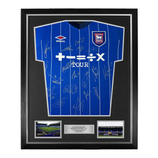 Ipswich Town 2024/25 Squad Signed Home Shirt- Deluxe Framed