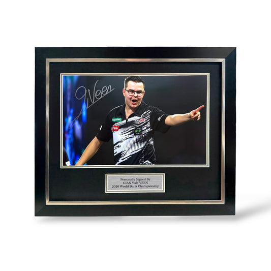Gian Van Veen Signed 2026 World Championships ‘The Big Fish’ Photo- Deluxe Framed