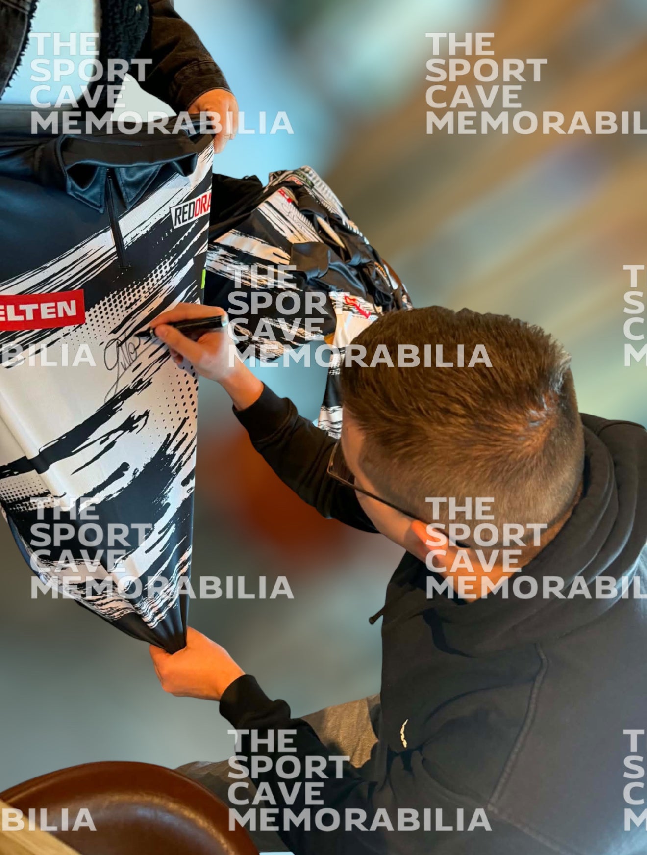 Gian Van Veen Signed World Championship Edition Darts Shirt- Deluxe Framed