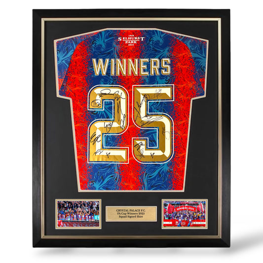Crystal Palace 2024/25 Squad Signed FA Cup Winners 25 Shirt- Deluxe Framed